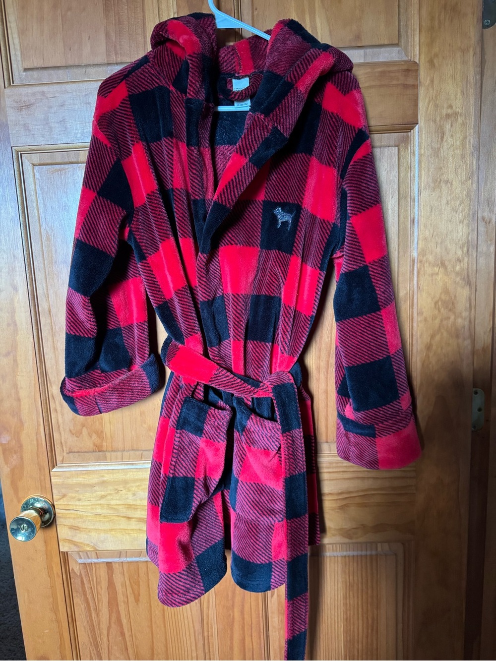 PINK Victoria’s Secret Plaid Dog Bling Robe - Size XS/S